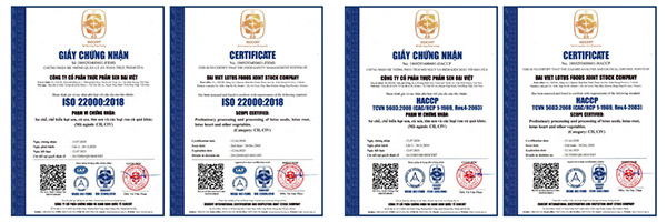 Tiêu chuẩn ISO 22000:2018 và tiêu chuẩn HACCP của Sen Đại Việt